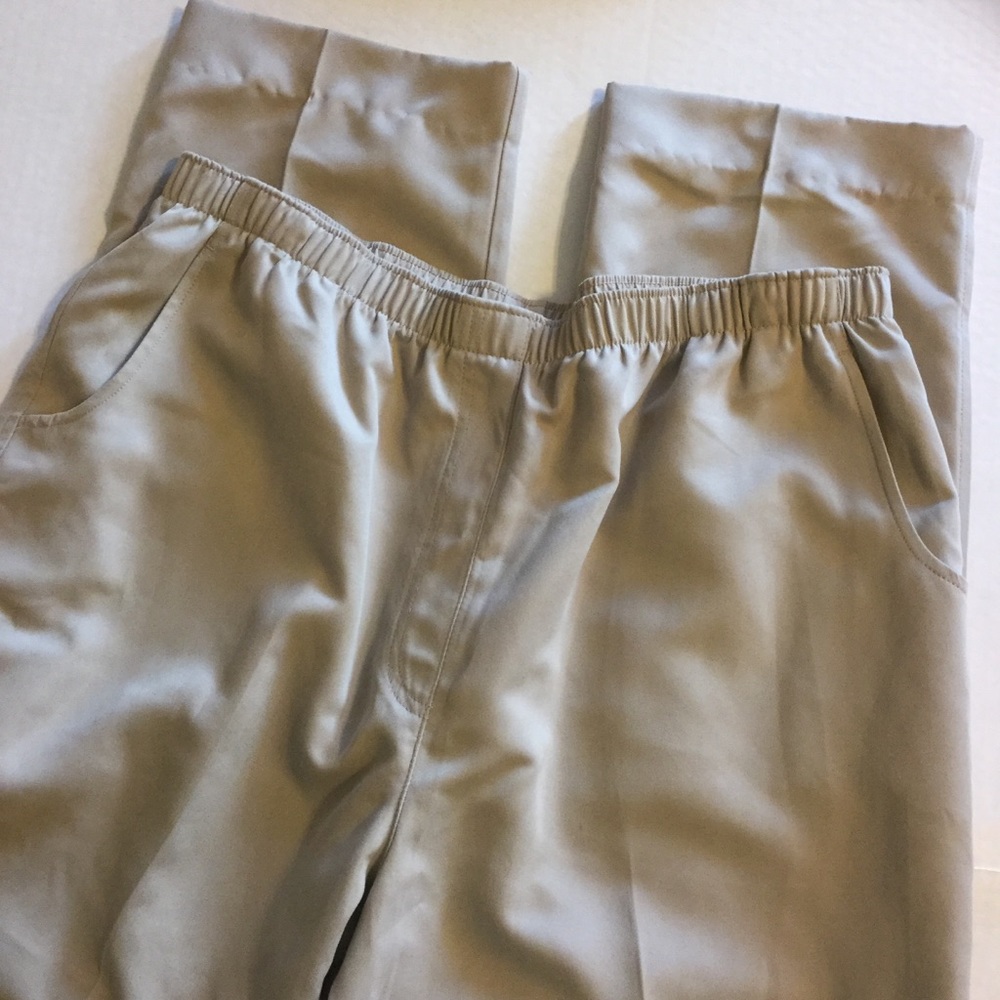 Falls Creek Pants size 16 Tan Elastic waist 2 pockets